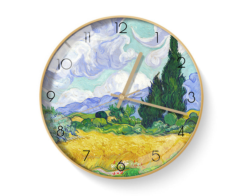 Van Gogh's Famous Paintings Clock