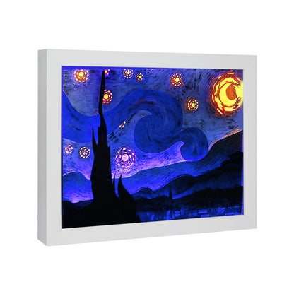 Bright Starry Night Paper Carving Lamp