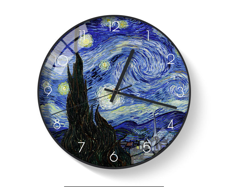 Van Gogh's Famous Paintings Clock