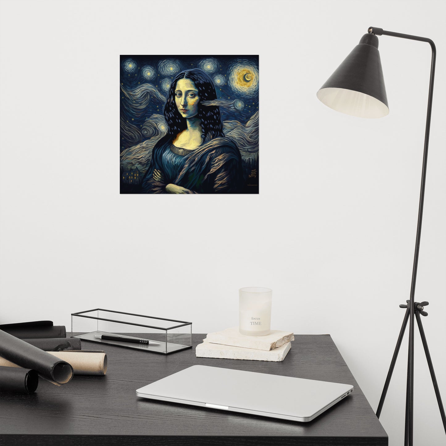 Monalisa starry night Poster