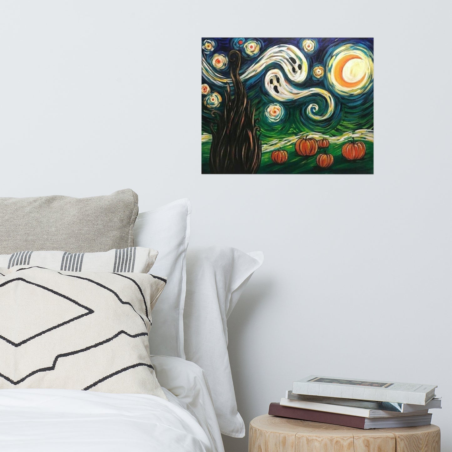 Halloween artwork with a Van Gogh style Poster