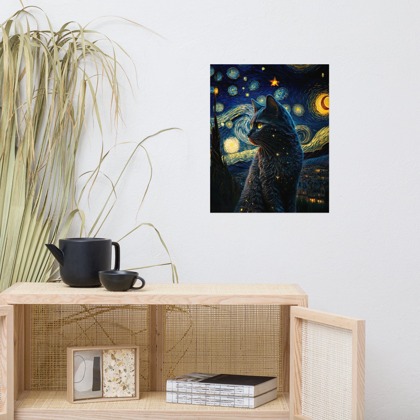 Starry cat Poster