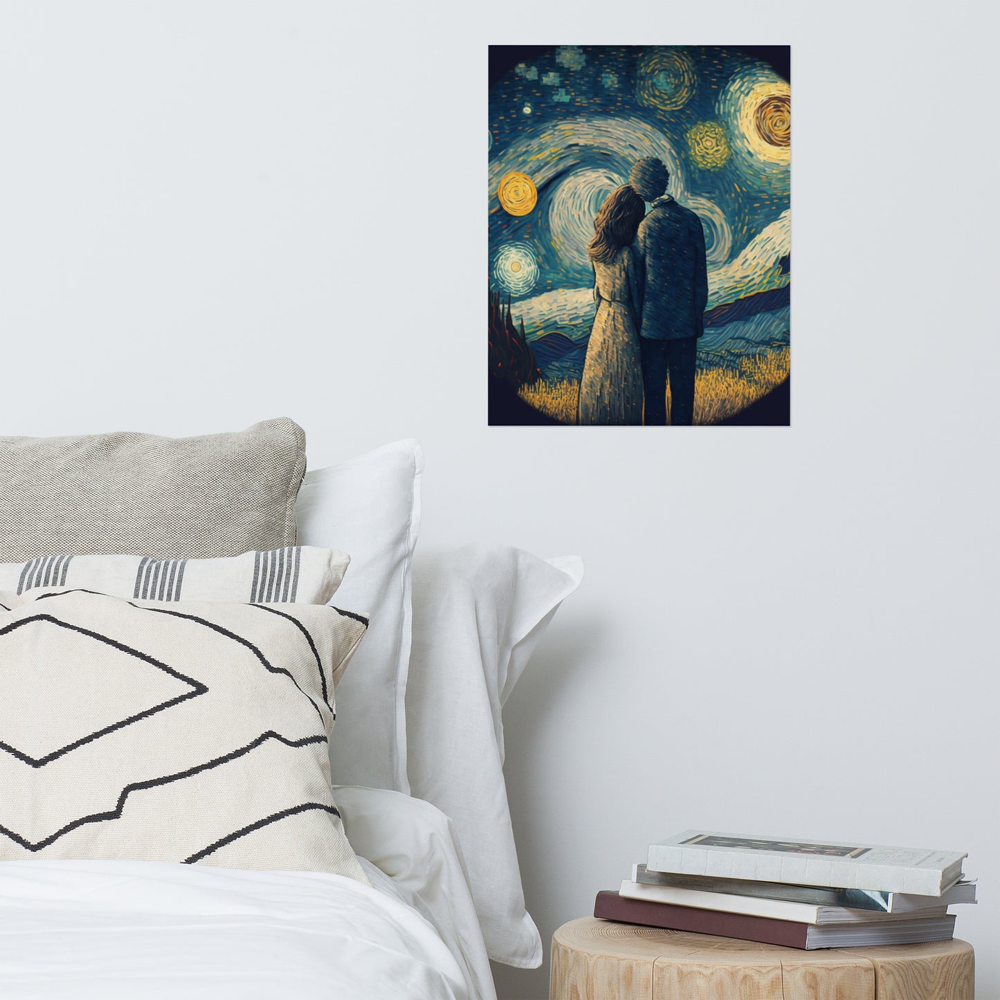 Starry night couple Poster