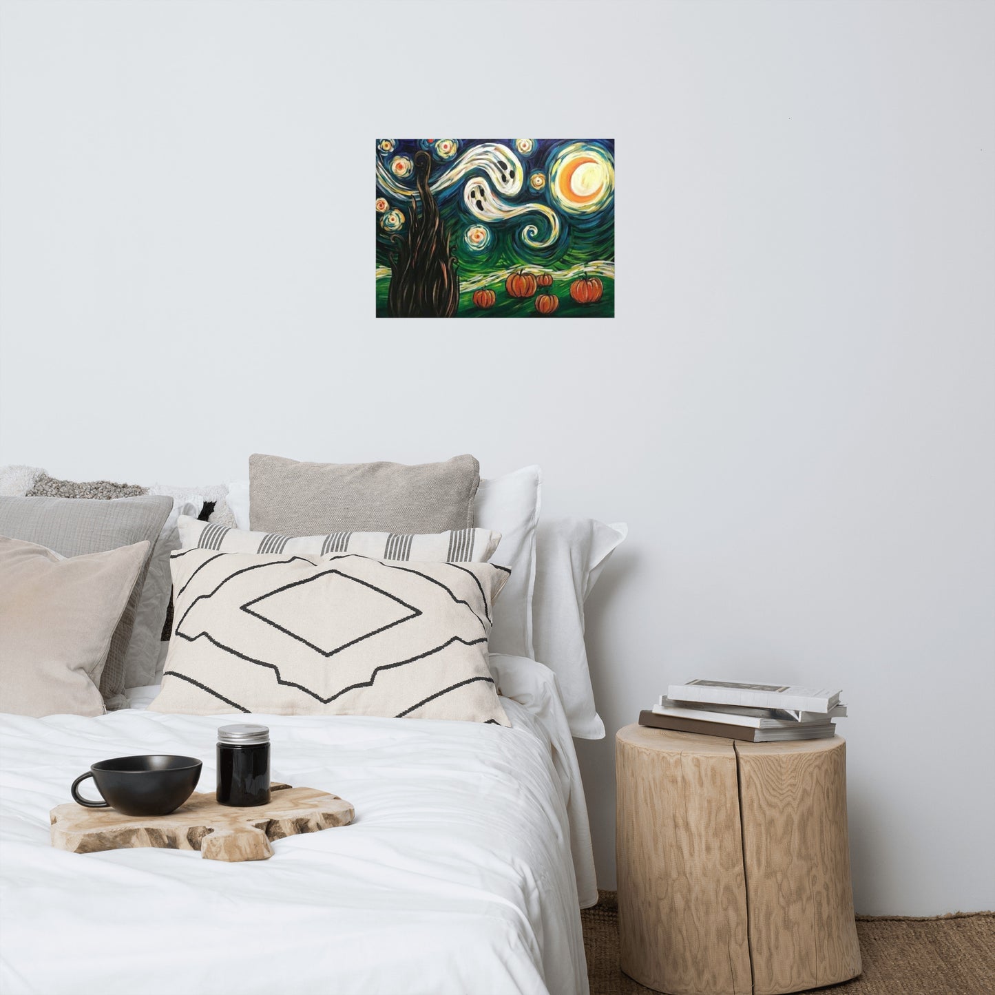 Halloween artwork with a Van Gogh style Poster