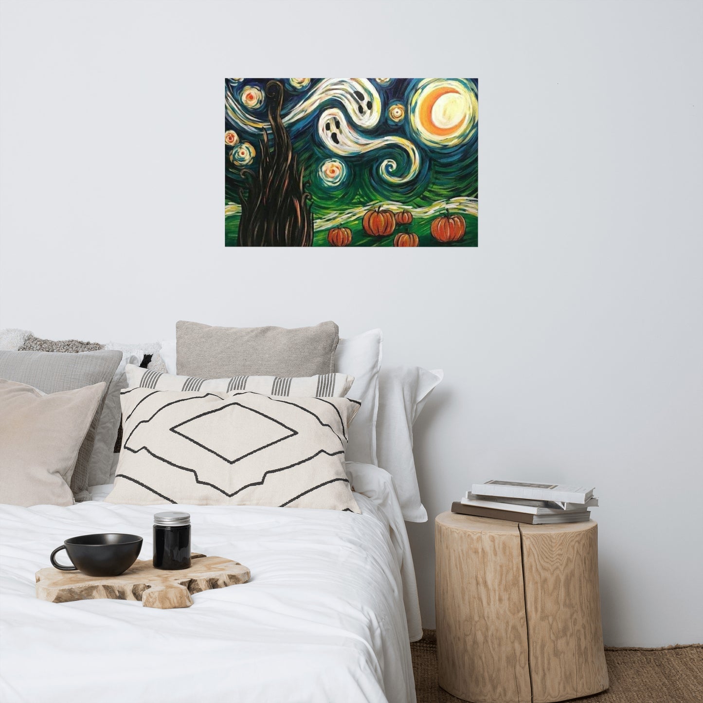 Halloween artwork with a Van Gogh style Poster