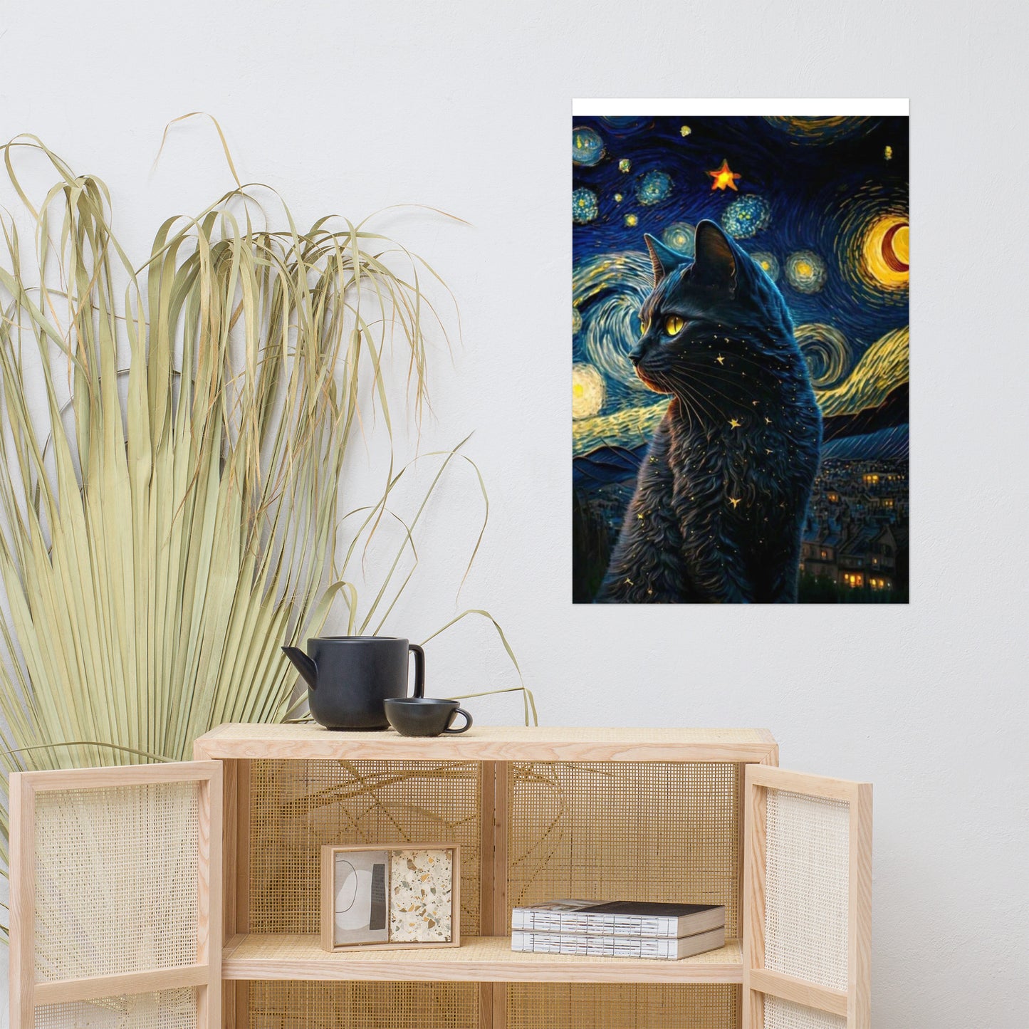 Starry cat Poster