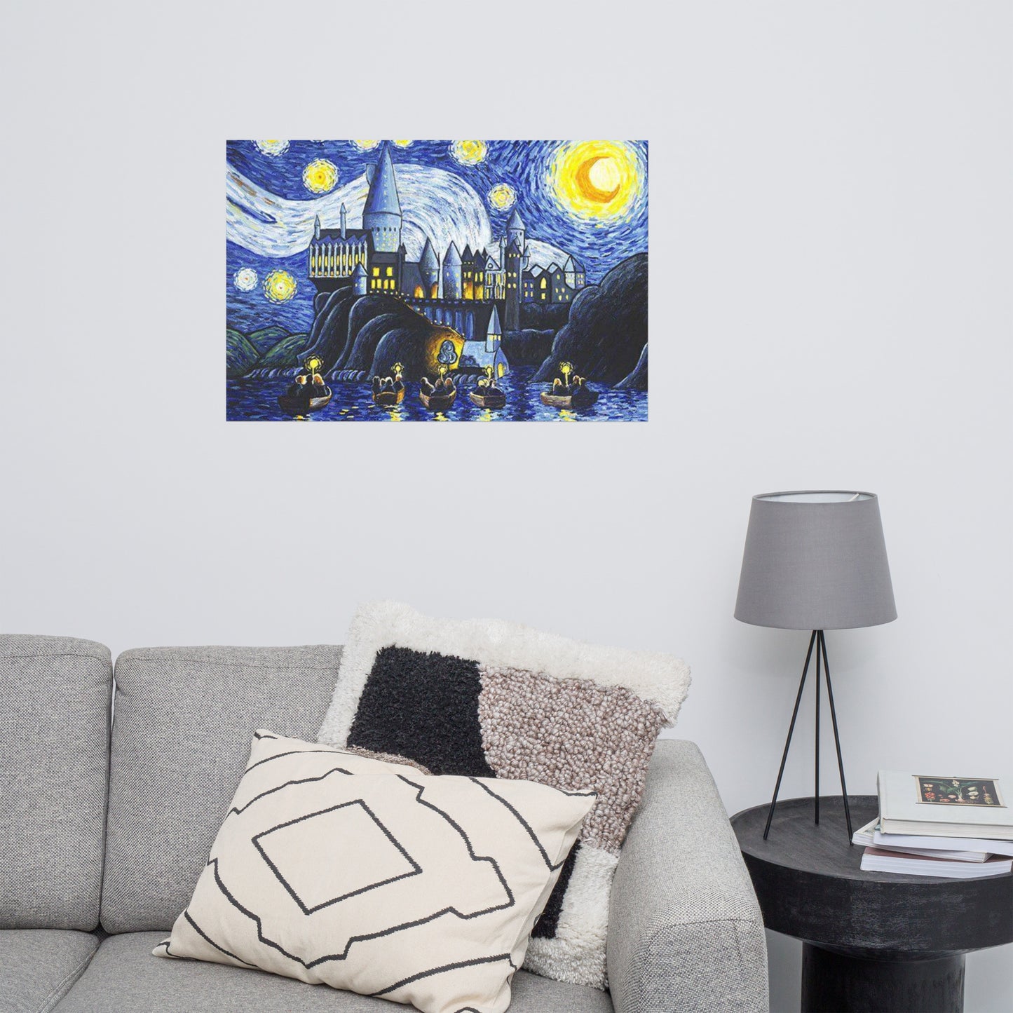 Hogwarts painted by Vincent Van Gogh Style Poster