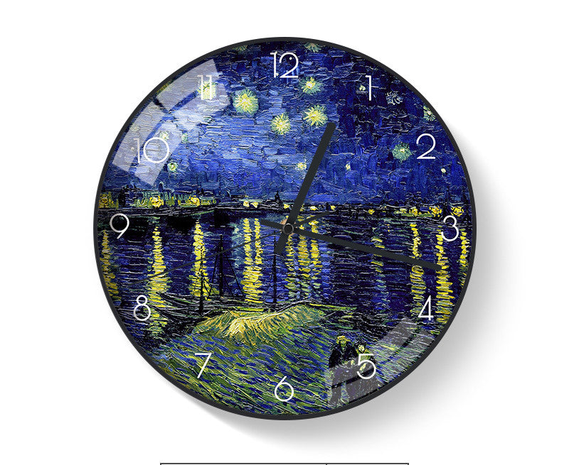 Van Gogh's Famous Paintings Clock