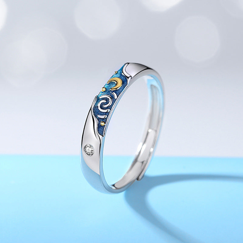 Starry night  Couple Ring