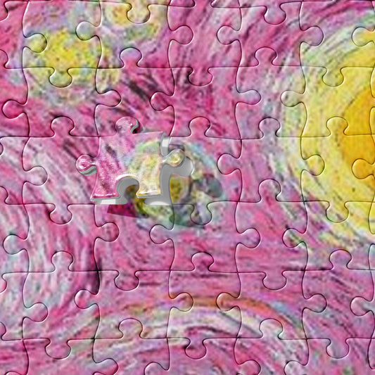 Starry night pink Jigsaw puzzle